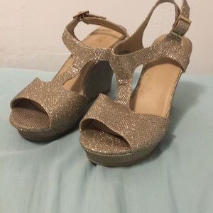 Brash gold high heels